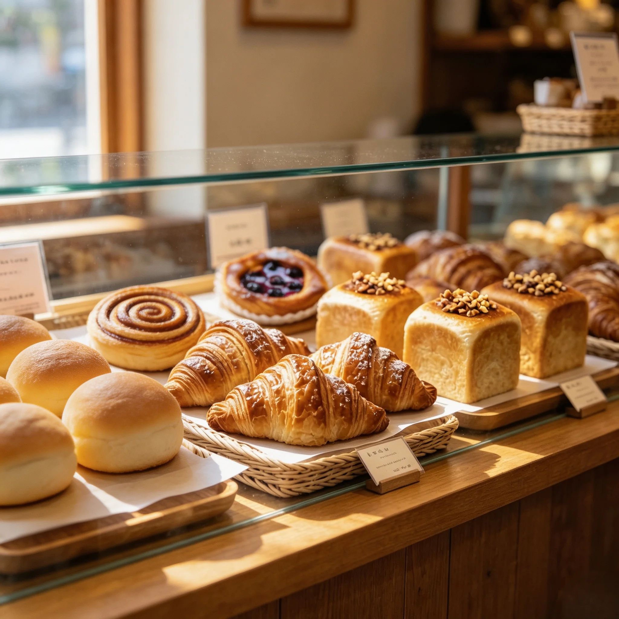 COCO Bakery店舗の壁面にある丸い発光サイン